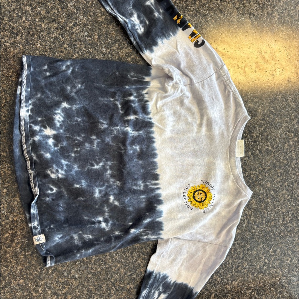 Simply Southern Black and White Tie-Dye Long Sleeve Tee